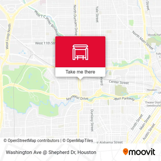 Mapa de Washington Ave @ Shepherd Dr