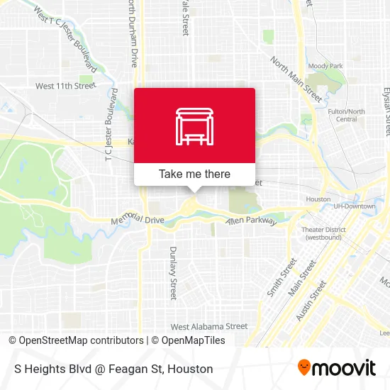 S Heights Blvd @ Feagan St map
