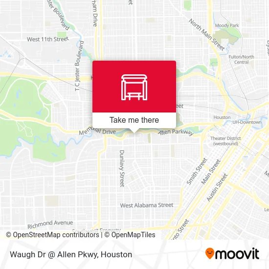 Waugh Dr @ Allen Pkwy map