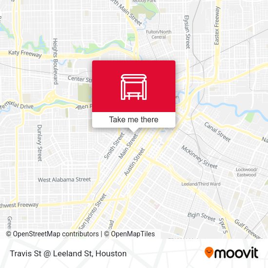 Travis St @ Leeland St map