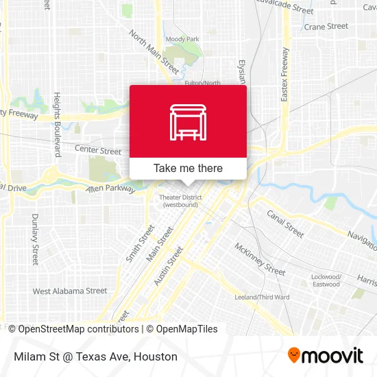 Mapa de Milam St @ Texas Ave