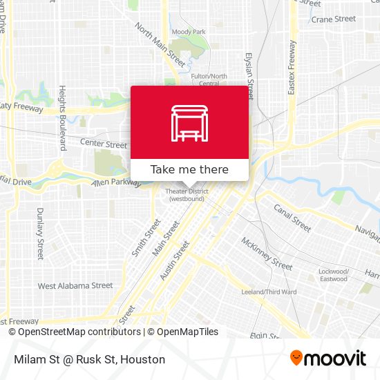 Milam St @ Rusk St map