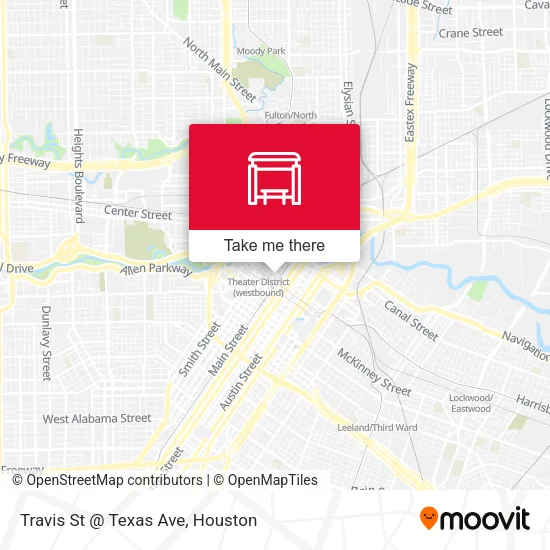 Mapa de Travis St @ Texas Ave