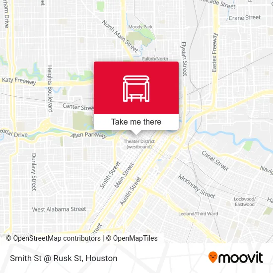 Mapa de Smith St @ Rusk St