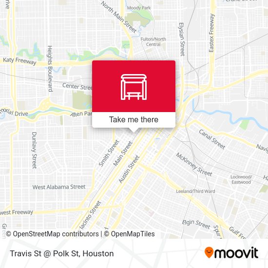 Travis St @ Polk St map