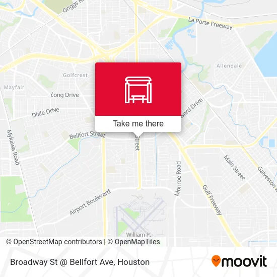 Mapa de Broadway St @ Bellfort Ave