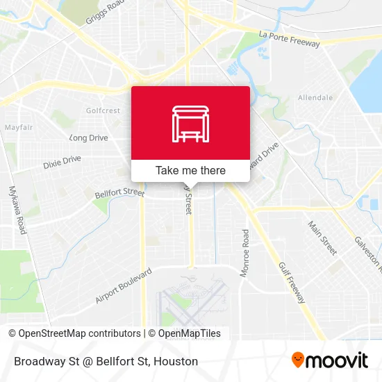 Broadway St @ Bellfort St map