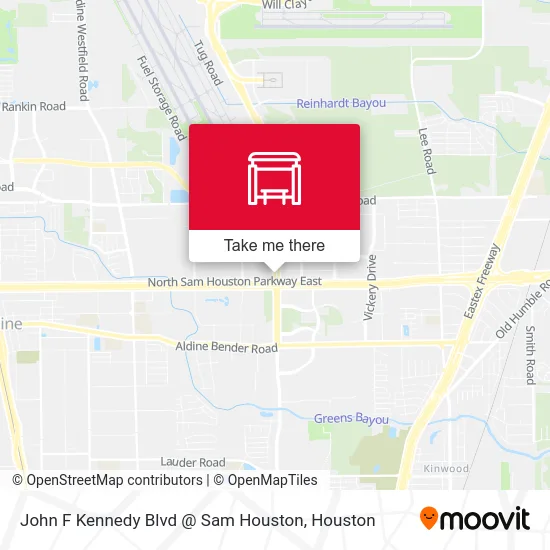 Mapa de John F Kennedy Blvd @ Sam Houston