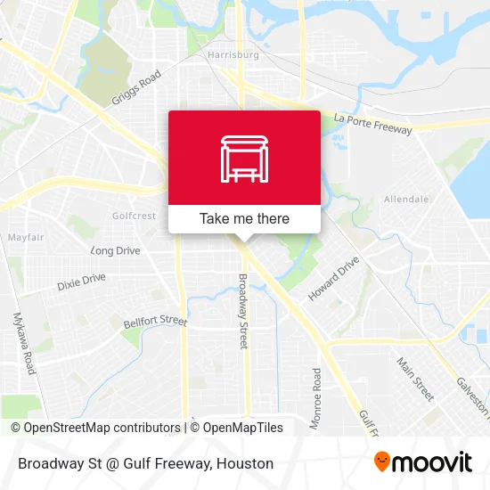 Mapa de Broadway St @ Gulf Freeway