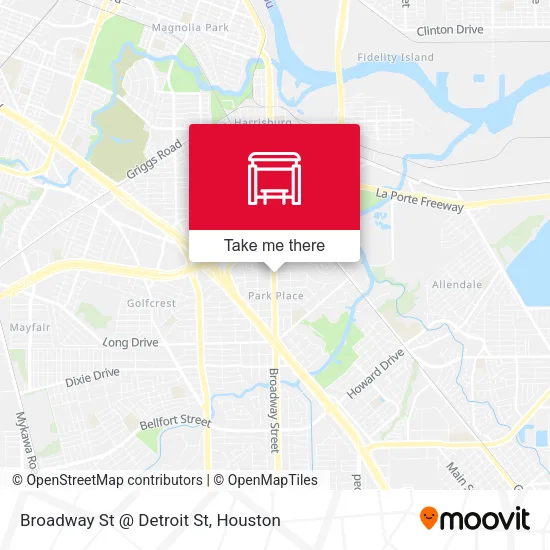 Broadway St @ Detroit St map