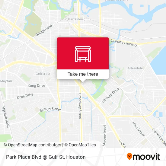 Park Place Blvd @ Gulf St map