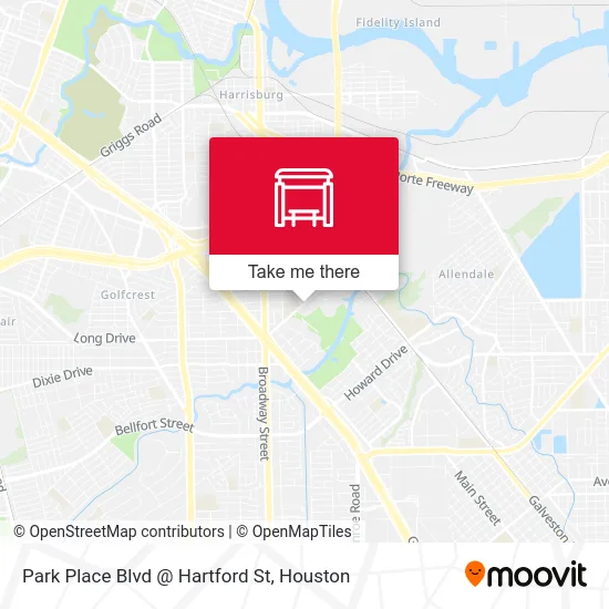 Park Place Blvd @ Hartford St map