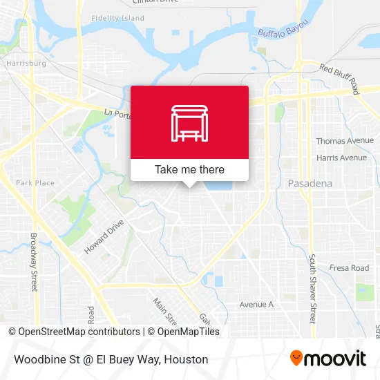 Woodbine St @ El Buey Way map
