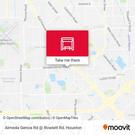Mapa de Almeda Genoa Rd @ Rowlett Rd
