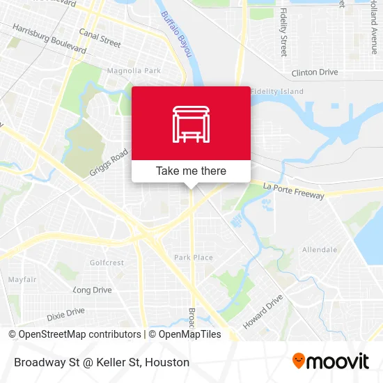 Broadway St @ Keller St map