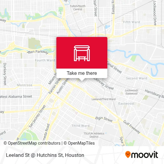 Leeland St @ Hutchins St map