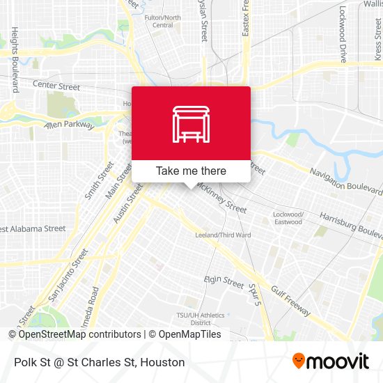 Polk St @ St Charles St map