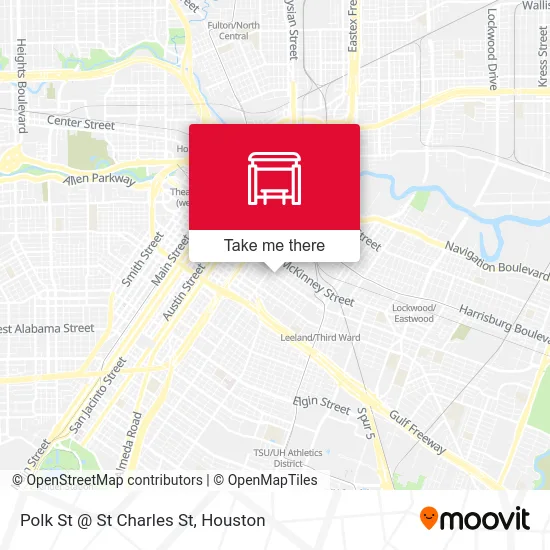 Polk St @ St Charles St map