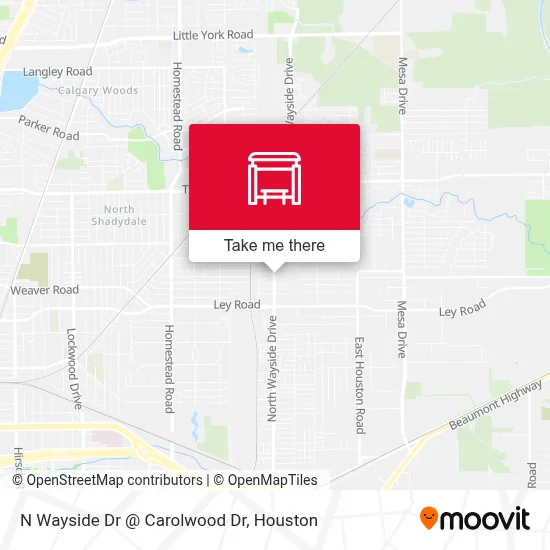 N Wayside Dr @ Carolwood Dr map