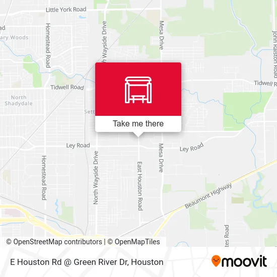 E Houston Rd @ Green River Dr map
