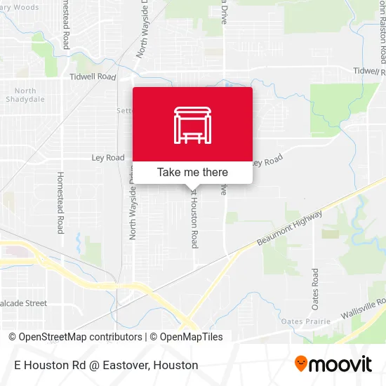 E Houston Rd @ Eastover map