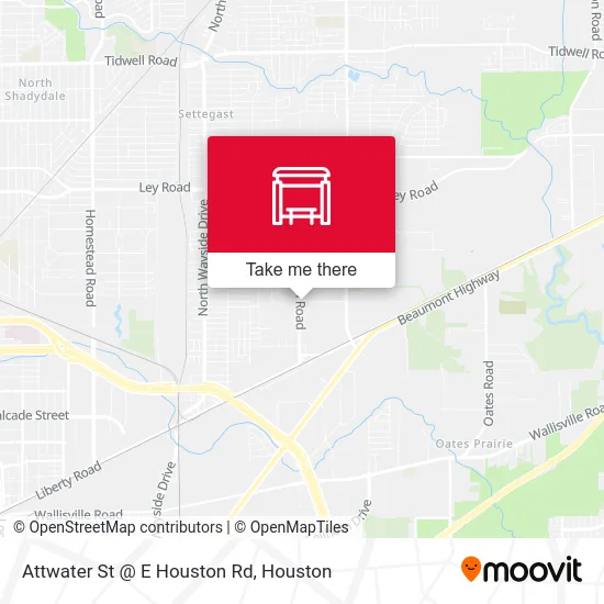 Attwater St @ E Houston Rd map