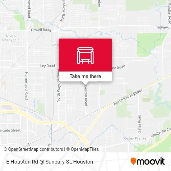 E Houston Rd @ Sunbury St map