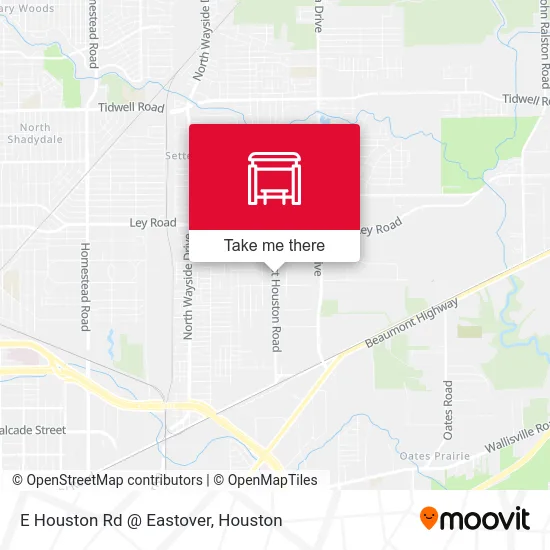 E Houston Rd @ Eastover map