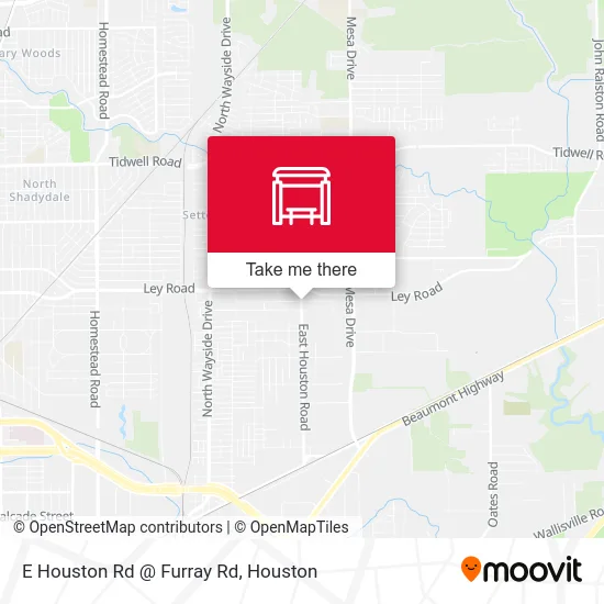 E Houston Rd @ Furray Rd map