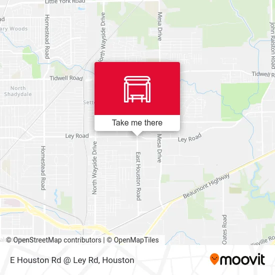 E Houston Rd @ Ley Rd map