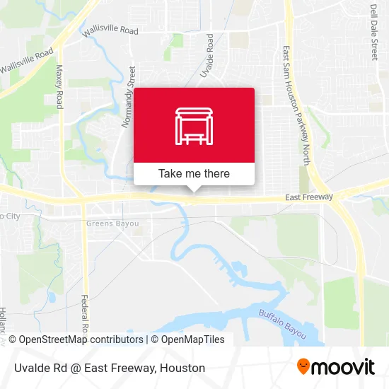 Mapa de Uvalde Rd @ East Freeway