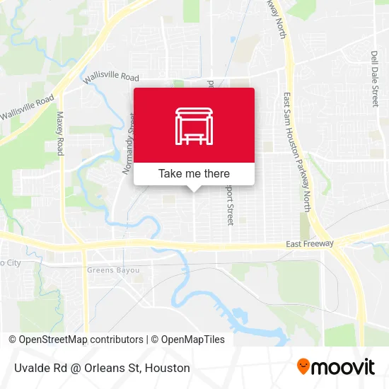 Uvalde Rd @ Orleans St map