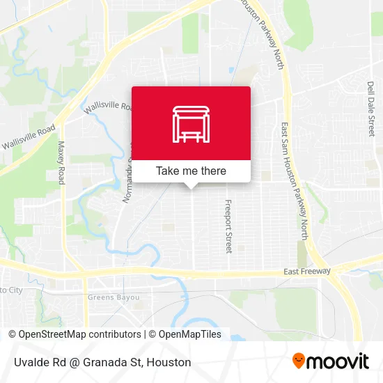 Uvalde Rd @ Granada St map