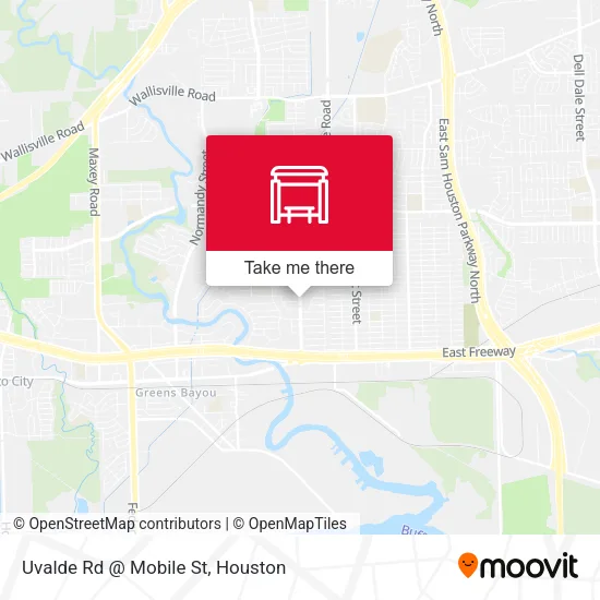 Mapa de Uvalde Rd @ Mobile St