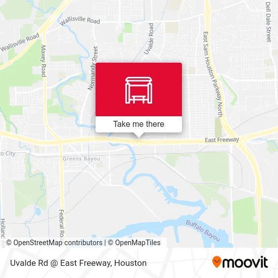 Mapa de Uvalde Rd @ East Freeway