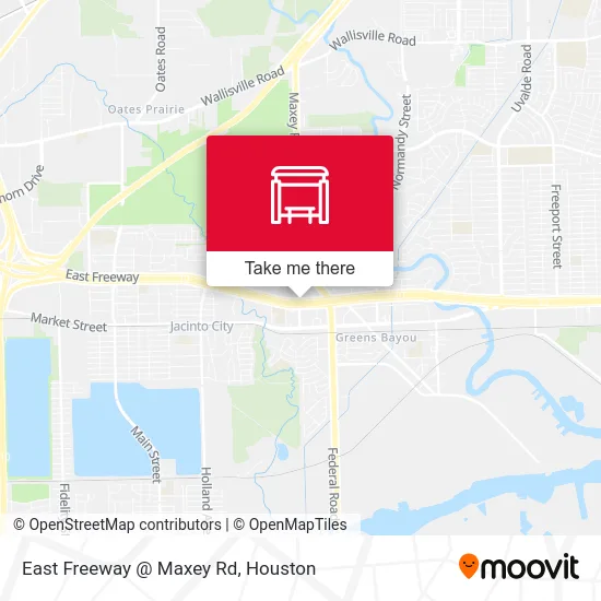 East Freeway @ Maxey Rd map