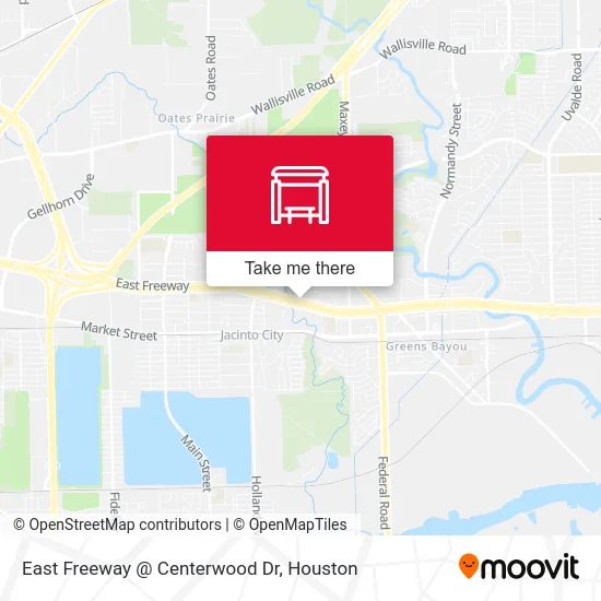 East Freeway @ Centerwood Dr map