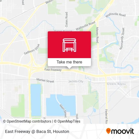 East Freeway @ Baca St map