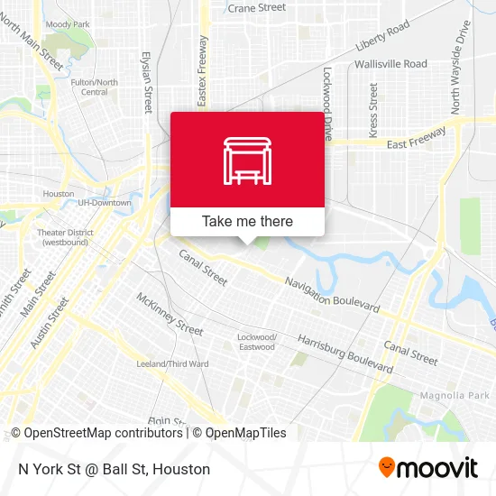 N York St @ Ball St map