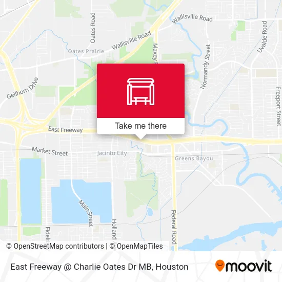 East Freeway @ Charlie Oates Dr MB map