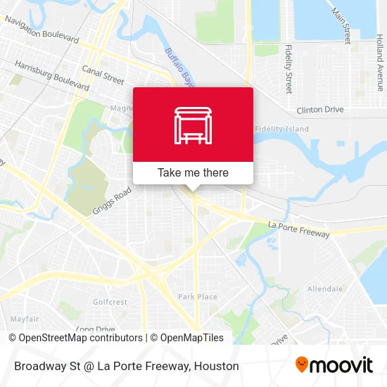 Mapa de Broadway St @ La Porte Freeway