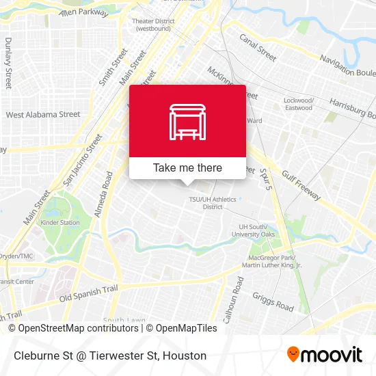 Mapa de Cleburne St @ Tierwester St