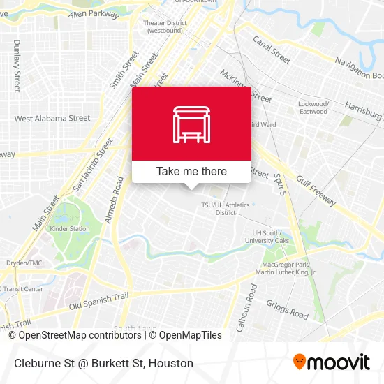 Cleburne St @ Burkett St map