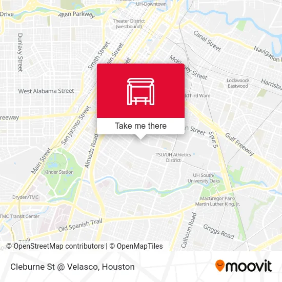 Cleburne St @ Velasco map