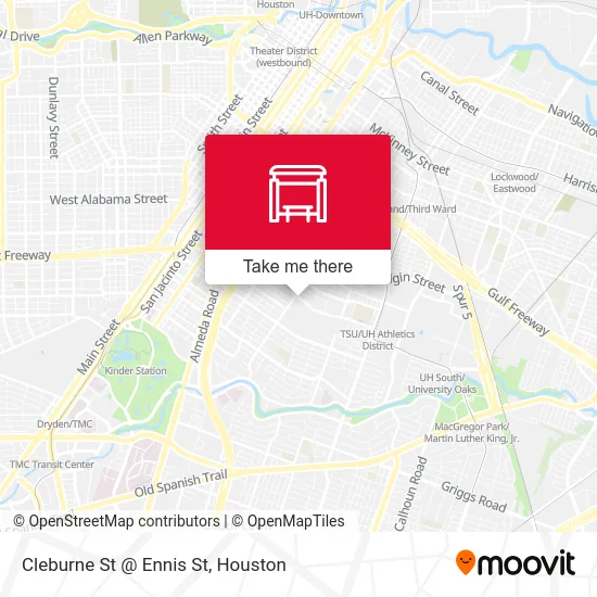 Mapa de Cleburne St @ Ennis St