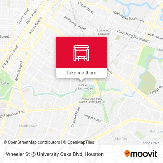 Wheeler St @ University Oaks Blvd map