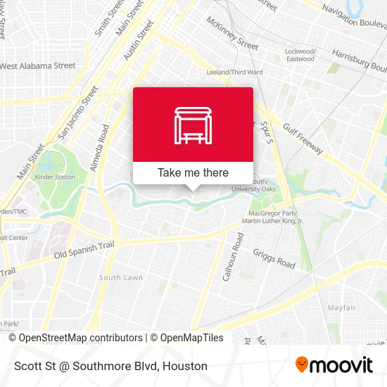 Mapa de Scott St @ Southmore Blvd