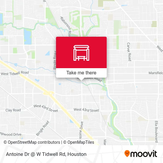 Antoine Dr @ W Tidwell Rd map