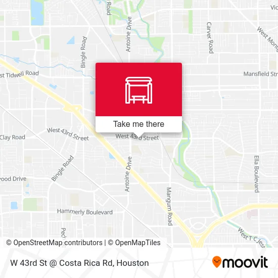 W 43rd St @ Costa Rica Rd map