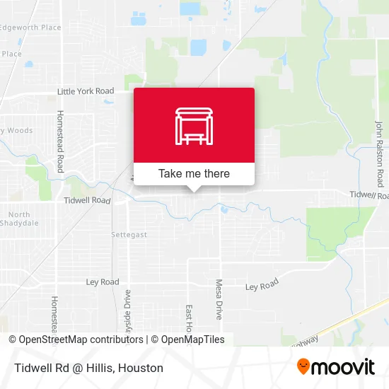 Tidwell Rd @ Hillis map